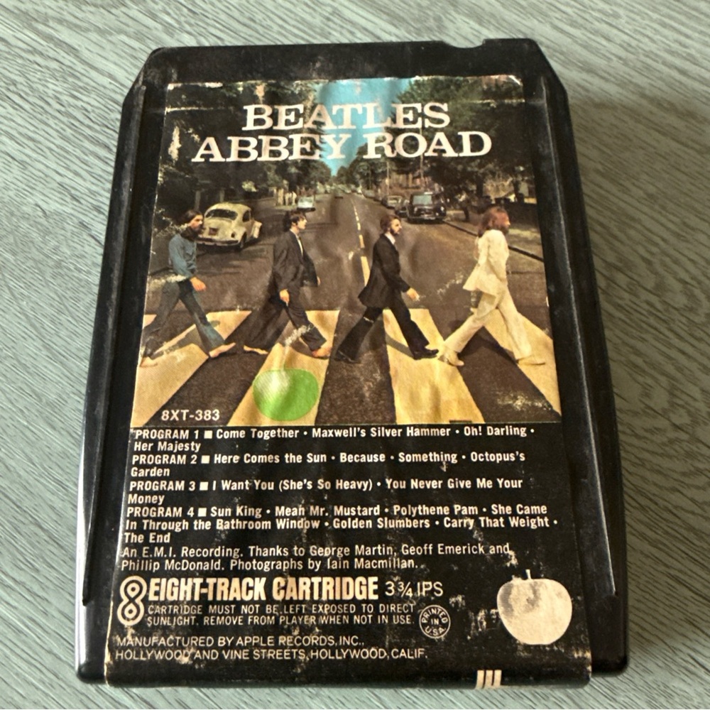 Beatles – Abbey Road 8-Track Tape 1969 First Press Apple Records 8XT-383 Rock